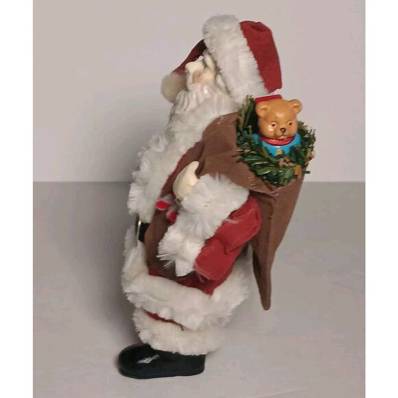 Vintage Santa Claus Paper Mache & Resin Figurine Decore Book Boy of Toys 7.5" - Picture 4 of 13